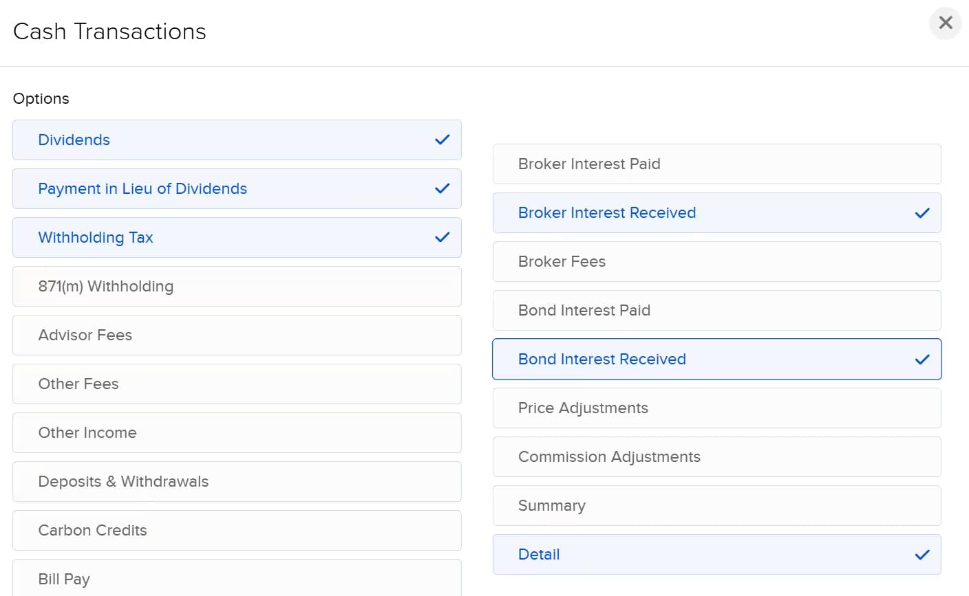 Flex Query за Dividends